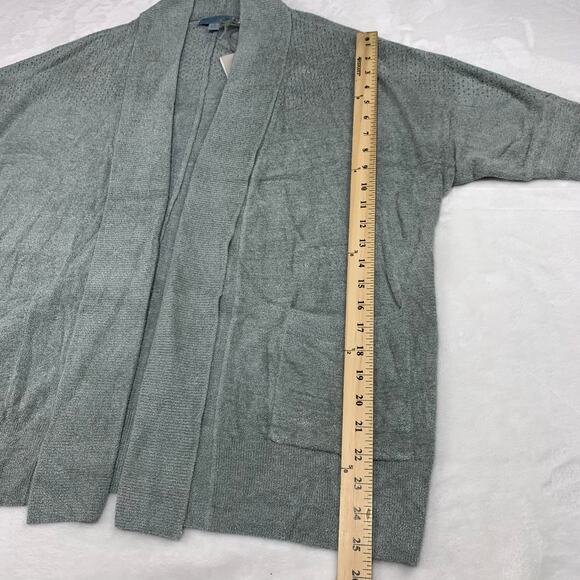 NWT Barefoot Dreams CozyChic Ultra Lite Pointelle Cardi sz L / XL Waterfall Sage - Picture 11 of 14